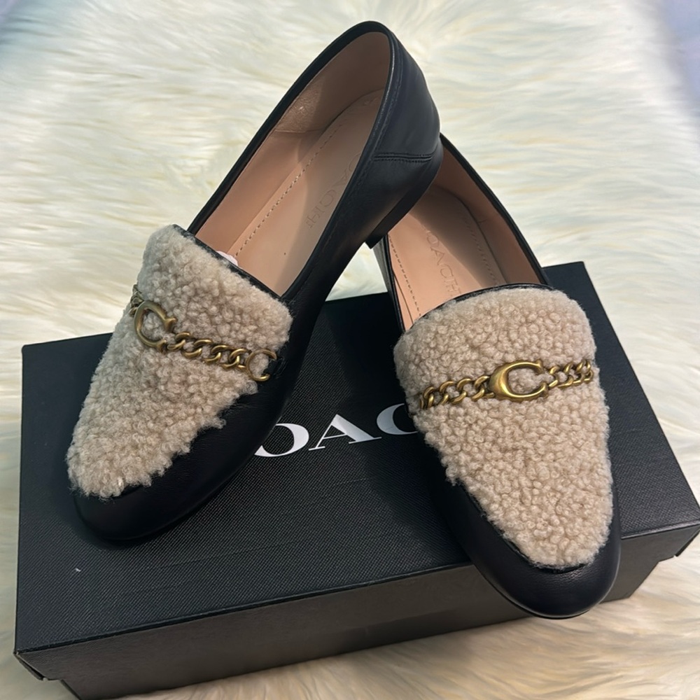 COACH SHEARLING HELENA LOAFERS